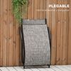 Tumbona Plegable Jardín De Metal Texteline 170x62x68cm-outsunny. Gris