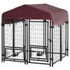 Parque Para Perros De Acero Tela Oxford 120x120x138 Cm-pawhut.negro