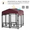 Parque Para Perros De Acero Tela Oxford 120x120x138 Cm-pawhut.negro