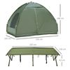 Cama Doble Camping De Tela Oxford Acero 193x145x180 Cm-outsunny.verde