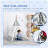 Tienda De Campaña Para Niños De +3 Años Blanco Y Gris Homcom