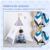 Tienda De Campaña Para Niños Tipi Infantil De Exterior Blanco Homcom