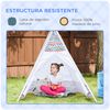 Tienda De Campaña Para Niños Tipi Infantil De Exterior Blanco Homcom