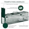 Trampa Para Animales Vivos Outsunny Acero, 60x18x20 Cm, Verde