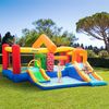 Castillo Hinchable Con 2 Toboganes 2 Camas Salto Multicolor Outsunny