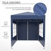 Carpa Plegable Jardín De Acero Tela Oxford 2x2x2,4 M - Outsunny. Azul