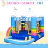 Castillo Hinchable Con Cama De Salto Y Piscina Multicolor Outsunny