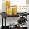 Carrito De Cocina Con Ruedas De Acero Pp Homcom 46x34,5x76,5cm-negro