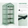 Invernadero Terraza 4 Estantes De Metal Pe 69x49x158cm-outsunny.verde