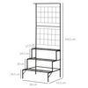 Soporte Plantas Con Enrejado De Metal 60x53,5x159,5 Cm-outsunny.negro