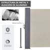 Toldo Lateral Retráctil De Metal Aluminio 600x160 Cm-outsunny. Beige