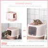 Caja De Arena Para Gatos Con Pala De Pp 40x53,5x37,5 Cm-pawhut.rosa