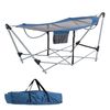 Hamaca Plegable De Acero Tela Oxford 235,5x82x90,5cm-outsunny.azul