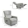 Sillón Masaje Reclinable De Espuma Poliéster Homcom 79x101x96 Cm-gris