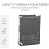 Tumbona Plegable De Aluminio Texteline 165x60x76 Cm-outsunny.gris