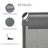 Tumbona Plegable De Aluminio Texteline 165x60x76 Cm-outsunny.gris