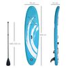 Tabla De Paddle Surf Hinchable Outsunny Pvc Eva, 300x76x15cm, Azul