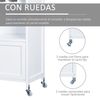 Carro De Cocina De Bambú Y Madera De Pino Homcom 76x40x88 Cm-blanco