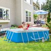 Piscina Desmontable Tubular De Acero Pvc 340x215x80 Cm-outsunny.azul