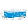 Piscina Desmontable Tubular De Acero Pvc 340x215x80 Cm-outsunny.azul