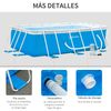 Piscina Desmontable Tubular De Acero Pvc 340x215x80 Cm-outsunny.azul