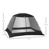 Carpa Con 4 Mosquiteras De Tafetán Malla Fibra 3x3x2m-outsunny.negro