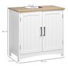 Mueble Para Debajo Del Lavabo De Mdf Kleankin 60x30x60 Cm-blanco