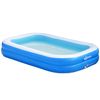 Piscina Hinchable 1.300 Litros De Pvc 262x176x56 Cm-outsunny.azul