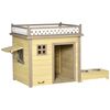 Casa Para Perros De Madera De Abeto 105x65x80 Cm-pawhut.natural