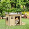 Casa Para Perros De Madera De Abeto 105x65x80 Cm-pawhut.natural