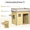 Casa Para Perros De Madera De Abeto 105x65x80 Cm-pawhut.natural