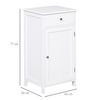 Armario De Baño Con 1 Cajón Puerta De Mdf Kleankin 43x34x77cm-blanco