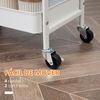 Carrito De Cocina De Acero Pp Mdf Homcom 43,9x30,5x75,6cm-blanco