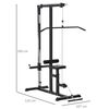 Máquina De Musculación Homcom Acero Pvc, 107x120x190 Cm, Negro