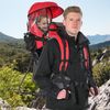 Mochila Portabebés Plegable Con Techo Impermeable Rojo Homcom