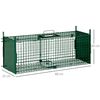 Trampa Para Animales Vivos Outsunny Acero, 80x25x30 Cm, Verde