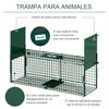 Trampa Para Animales Vivos Outsunny Acero, 80x25x30 Cm, Verde