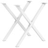 Conjunto De 2 Patas Para Mesa De Acero Homcom 40x43cm-blanco