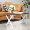 Conjunto De 2 Patas Para Mesa De Acero Homcom 40x43cm-blanco