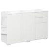 Aparador De Salón De Melamina De Madera Homcom 117x36x74cm-blanco