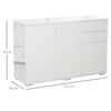 Aparador De Salón De Melamina De Madera Homcom 117x36x74cm-blanco