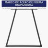 Conjunto De 2 Patas Para Mesa De Acero Homcom 70x5x72 Cm-negro