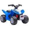 Quad Eléctrico 6v Para Niños 18-36 Mese Con Faros Azul Aiyaplay