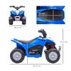 Quad Eléctrico 6v Para Niños 18-36 Mese Con Faros Azul Aiyaplay