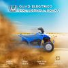 Quad Eléctrico 6v Para Niños 18-36 Mese Con Faros Azul Aiyaplay