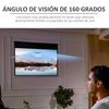 Pantalla De Proyector De Pvc Metal Homcom 253x7,5x168 Cm-blanco