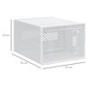 Armario Modular De Plástico Homcom 25x35x19 Cm-transparente