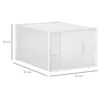 Armario Modular De Plástico Homcom 25x35x19 Cm-transparente