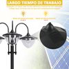 Farol Solar Pp Abs Acero Aleación Aluminio 60x55x189cm-outsunny.negro