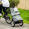 Remolque De Bicicleta Homcom Acero Tela Oxford600d, 53x43x110cm, Gris